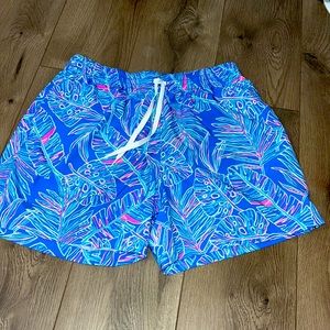 Chubbies swim trunks with palm leaves